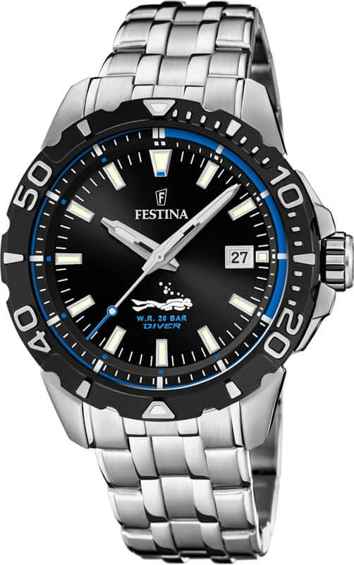 women’s watches with stainless steel bracelets-Festina The Originals Stainless Steel Analog Mens Watch I Model F20461/4 Quartz Movement