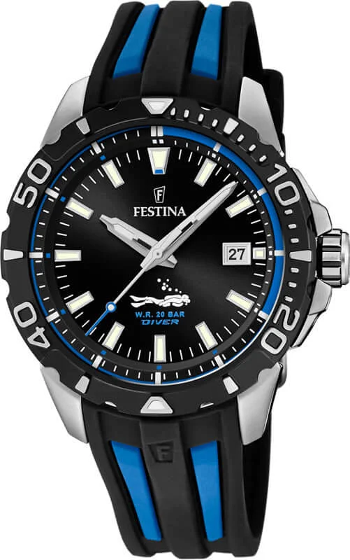 best watches for travel with time zone features-Festina The Originals Rubber Analog Mens Watch I Model F20462/4 Quartz Movement