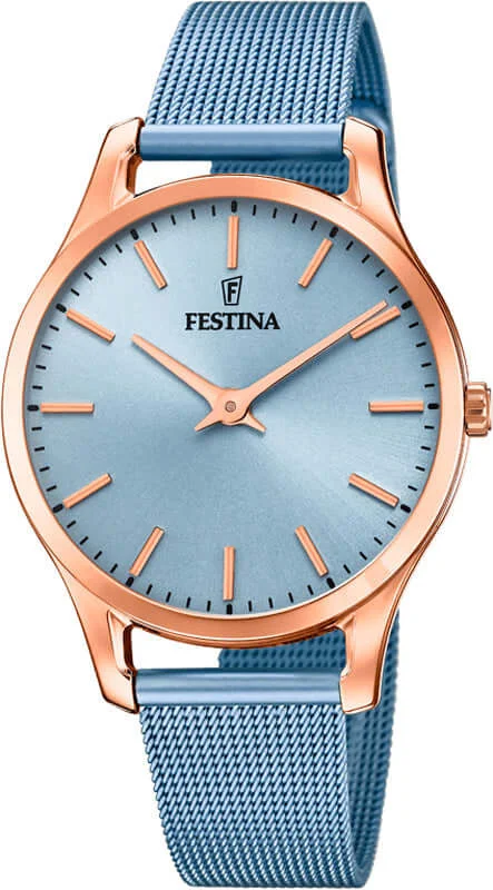 hybrid fitness trackers for outdoor activities with GPS support-Festina Boyfriend Stainless Steel Analog Ladies Watch I Model F20507/2 Quartz Movement