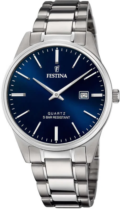 smartwatches for men with fitness tracking and call notifications-Festina Classics Stainless Steel Analog Mens Watch I Model F20511/3 Quartz Movement