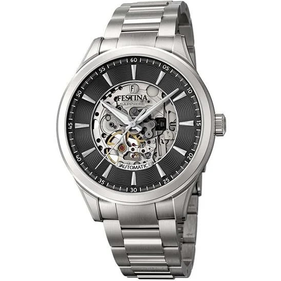 men’s hybrid watches with traditional and smart features-Festina Automatic Stainless Steel Analog Mens Watch I Model F20536/4 Automatic Movement