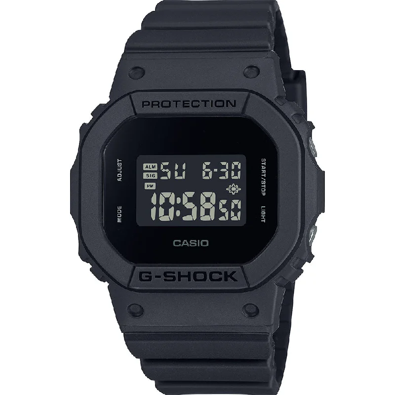 watches with large face for easy-to-read time display-G-Shock GMDS5610BB-1D Black Out Digital