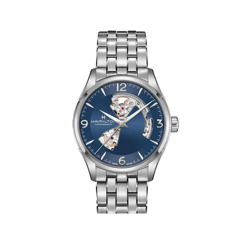 watches for women with elegant designs and gemstone embellishments-Hamilton Jazzmaster Open Heart Auto