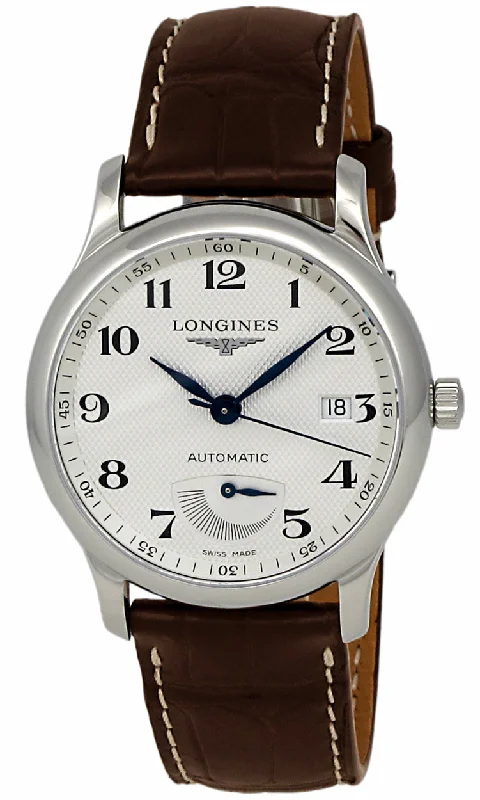 smartwatches with fitness and productivity tracking features-Longines Master Collection Power Reserve Automatic Stainless Steel Mens Watch Calendar L2.708.4.78.3