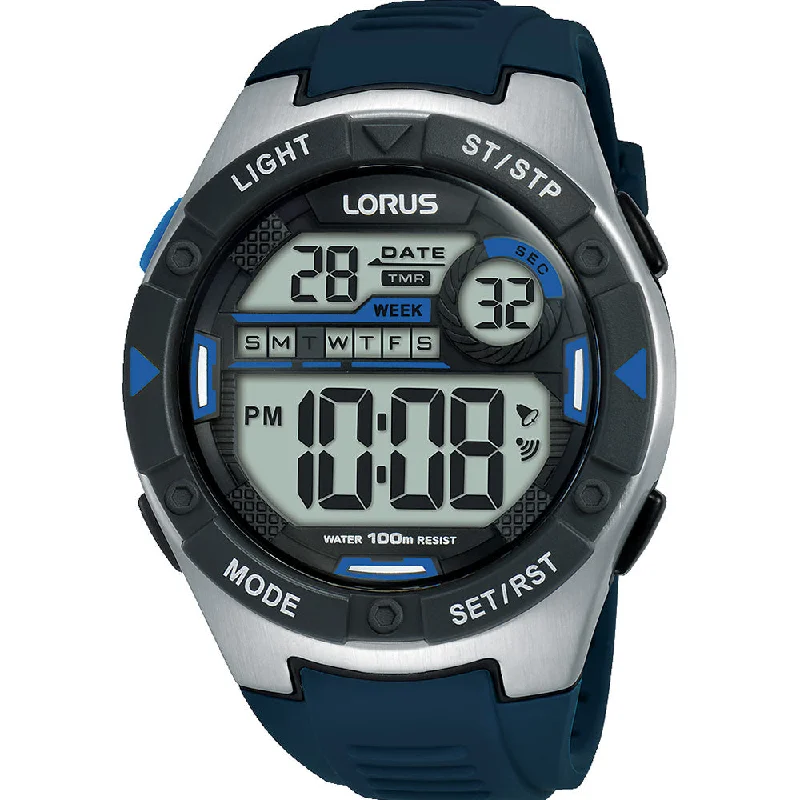 hybrid smartwatches with long battery life and fitness apps-Lorus R2395MX-9 Digital