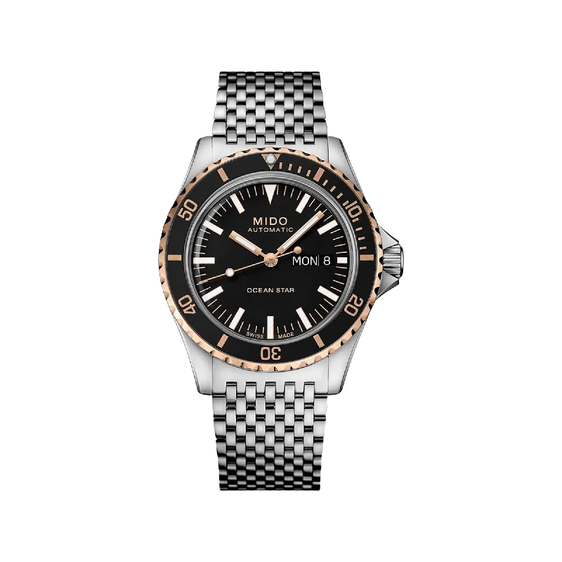 solar watches for women with stylish designs and eco-friendly materials-Mido Ocean Star Tribute - Stainless Steel - Stainless Steel Bracelet