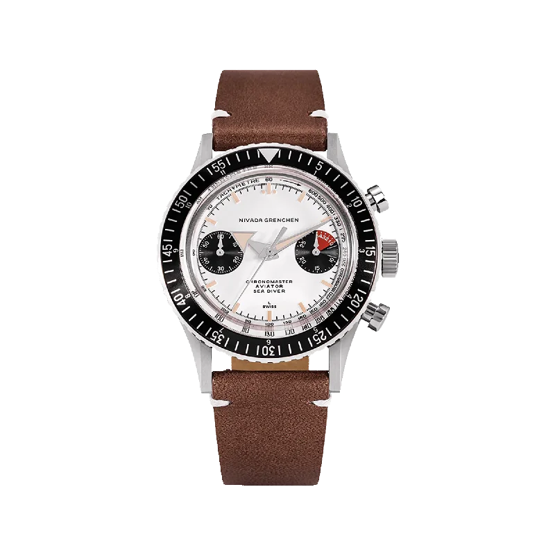 diving watches with high water resistance and professional features-Nivada Grenchen Panda - Manual - 86010M