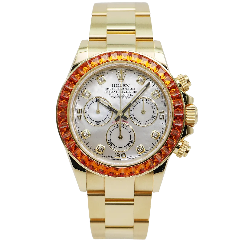 stylish smartwatches for women with fitness tracking and social media apps-Rolex Daytona Gelbgold 116578SACO - 2019 -Factory Setting-