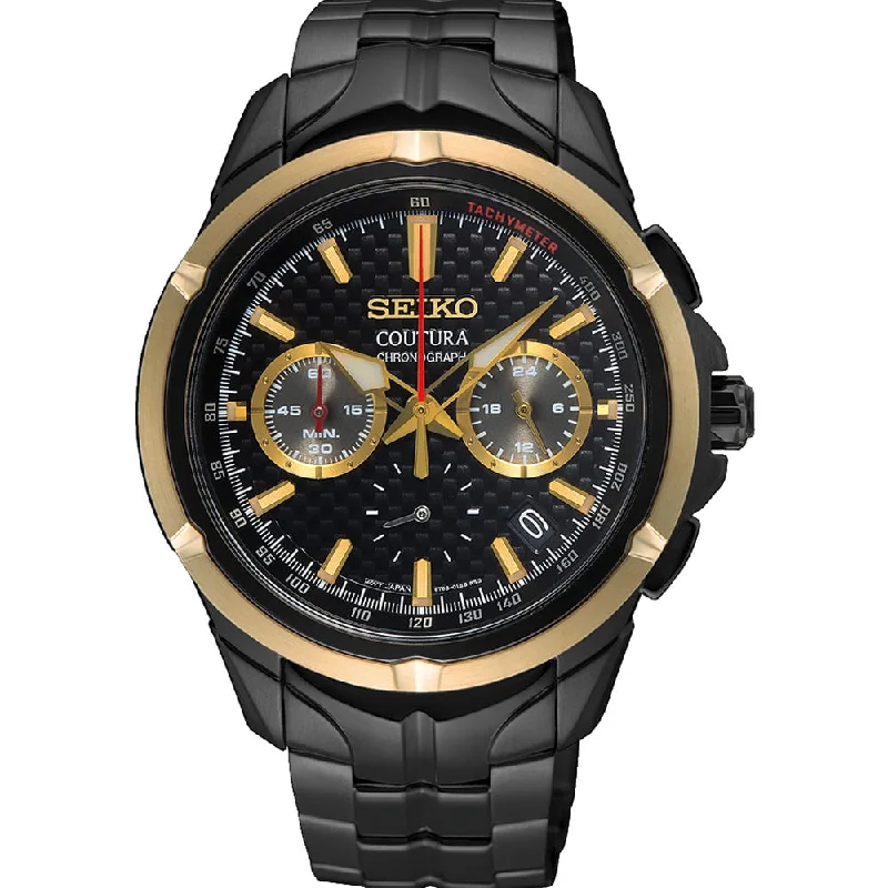 waterproof sports watches with shockproof casing for durability-Seiko Coutura SSB442P Chronograph