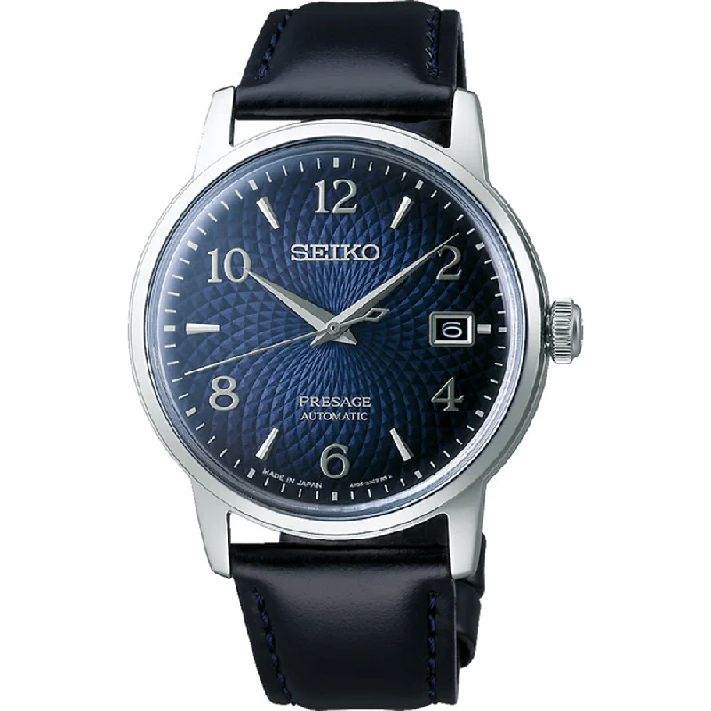 luxury watches for men with diamond-encrusted details-Seiko Presage SRPE43J Manhattan Cocktail Time Watch