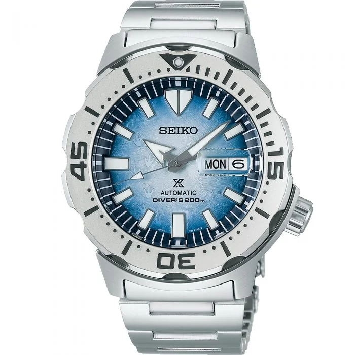 minimalist women’s watches with gold-tone bands-Seiko Prospex SRPG57K Save The Ocean Special Edition Antarctica Monster