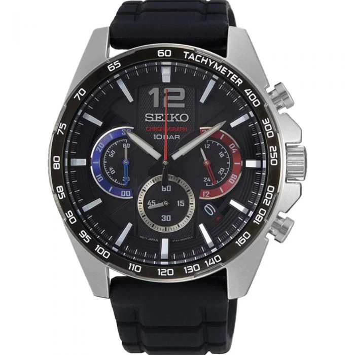 fitness watches for men with blood pressure and oxygen monitoring-Seiko SSB347P Chronograph Sports