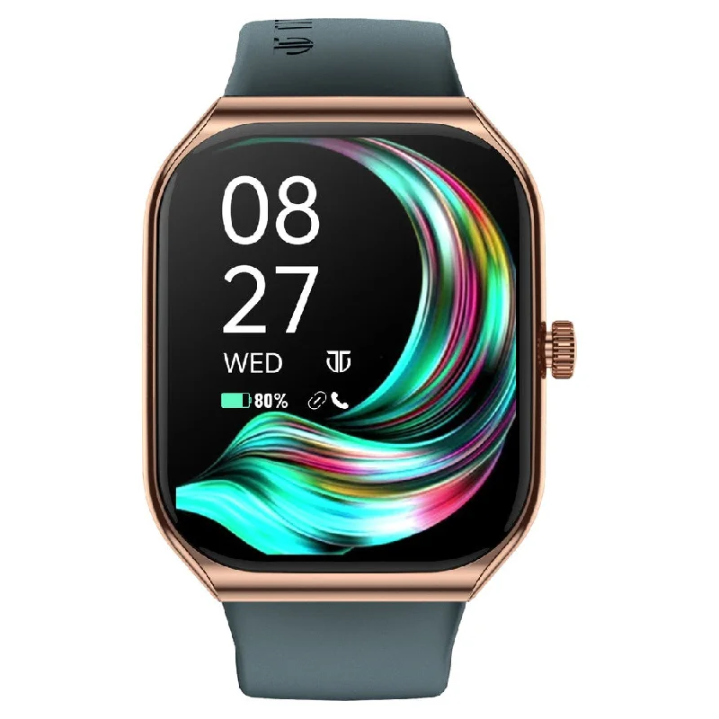 best watches for travel with time zone features-Titan Smart Watch with 1.96 Inch AMOLED Display | 410 x 502 Pixel Resolution | AI Voice Assistant | Multiple Menu Styles